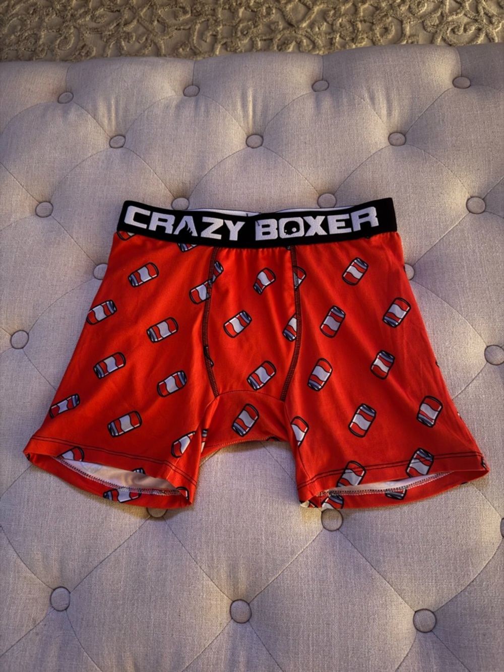 NWOT Crazy Boxer Red Can-Print Boxer Briefs